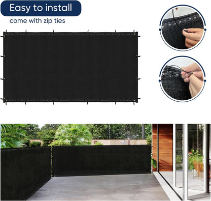 Cisvio Fence Privacy Screen Heavy Duty 170 GSM Black