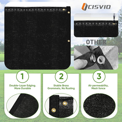 Cisvio Fence Privacy Screen Heavy Duty 170 GSM Black