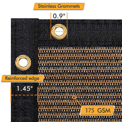 Privacy Screen Fence 96% Blockage Heavy Duty Protective Covering Mesh Fencing for Outdoor Patio Lawn Garden Balcony Dark Brown